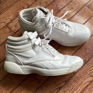 Vintage Reebok White High-Top Sneakers